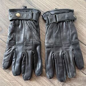 Gordini Men's Genuine Leather Fleece Lining Winter Gloves Black XL